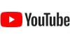logo youtube - biały trójkąt w czerwonym prostokącie i czarny napis YouTube